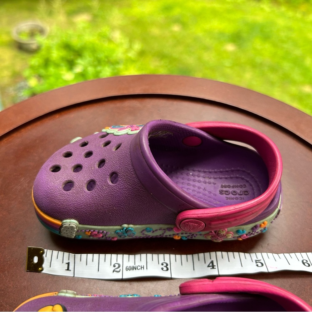 Crocs x Paw Patrol | Toddler Girl Size 5 | Rare Rainbow Butterfly Skye Clogs - Picture 11 of 12